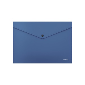Папка-конверт А4 с кнопкой, непрозрачная синий, 140 мкм, Erich Krause Fizzy Classic /12/1