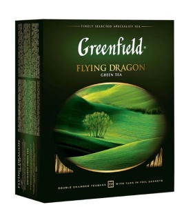 Чай зеленый, 100 пак., GREENFIELD "Flying Dragon" /1/1