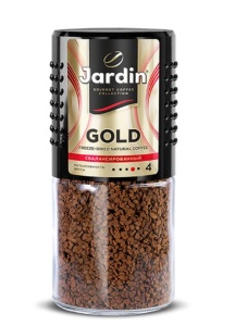 Кофе растворимый Jardin "Gold", сублимированный, стеклянная банка, 190 г
