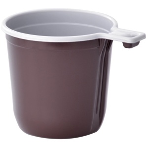 Одноразовые чашки для кофе, 200 мл, 50 шт., бело-коричневые, ПП, OfficeClean /1/1