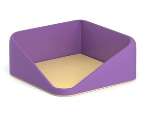 Пластбокс для блока 9*9*5, фиолетовый с желтой вставкой, ErichKrause Forte Iris /1/1