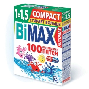 Стиральный порошок автомат BIMAX (Бимакс) "100 пятен" 400 гр /24/1