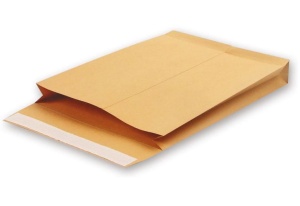 Конверт-пакет С4 объемный (229х324х40 мм), до 250 листов, крафт-бумага, отрывная полоса /1/1