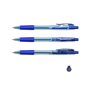 Ручка автоматическая синяя Erich Krause JOY Matic&Grip Original, 0,7 мм, прозрачный корпус /50/1