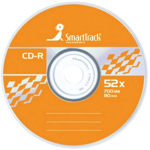 Диск CD-R 700Mb Smart Track 52x Cake Box, поштучно /50/1