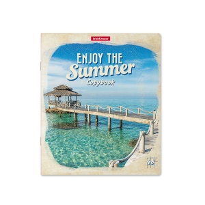 Тетрадь 48 листов, клетка, скрепка "Enjoy The Summer", мелован. картон, ErichKrause /20/1