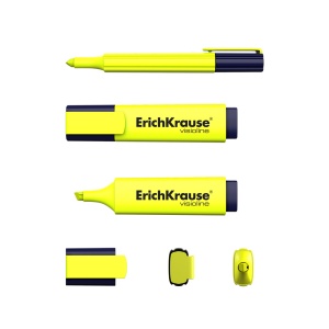 Текстмаркер желтый, скошенный наконечник, 0,6-5,2 мм, ERICH KRAUSE "Visioline V-20" /10/1