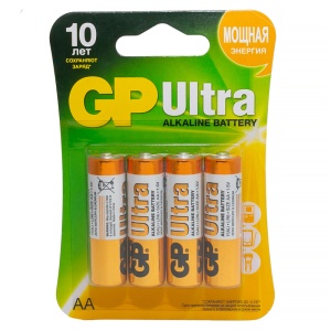 Батарейка GP Ultra AA (LR06) 15AU алкалиновая /4/1