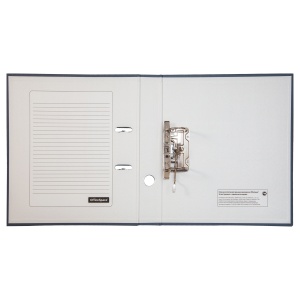 Папка-регистратор 50 мм, бумвинил, серый, карман, OfficeSpace /25/1