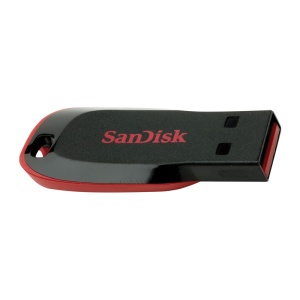 Флеш-диск 16 ГБ, SanDisk "Cruzer Blade", USB 2.0 Flash Drive, красный, черный /1/1